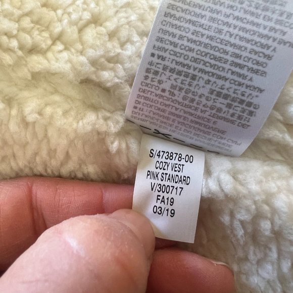 NWT Gap Kids XXL Pink Shearling Lined Puffer Vest Barbiecore Womens Small Medium - Picture 13 of 14